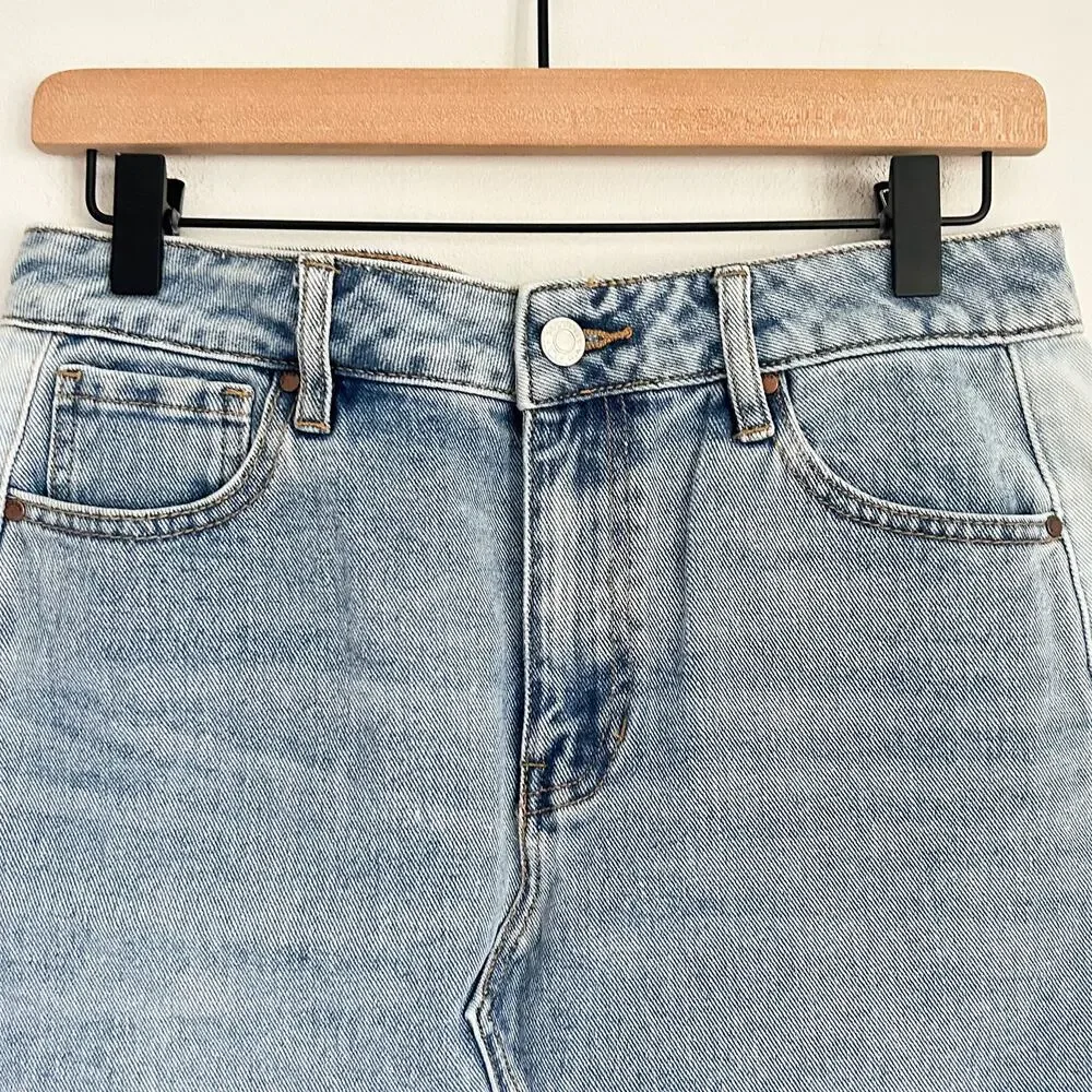 PacSun Distressed Denim Mini Skirt Blue Size 28